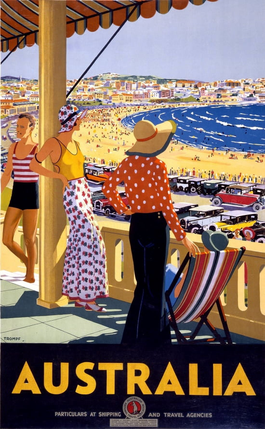 Travel Australia Seaside Beach Canvas Art - (36 x 54)
