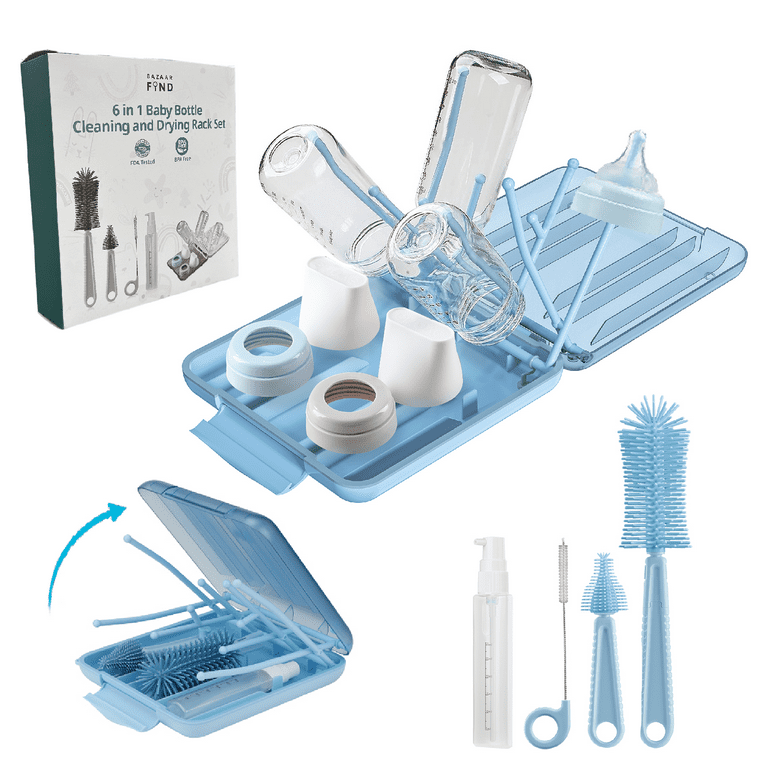 Travel Baby Bottle Cleaning Kit Portable Silicone Baby Bottle