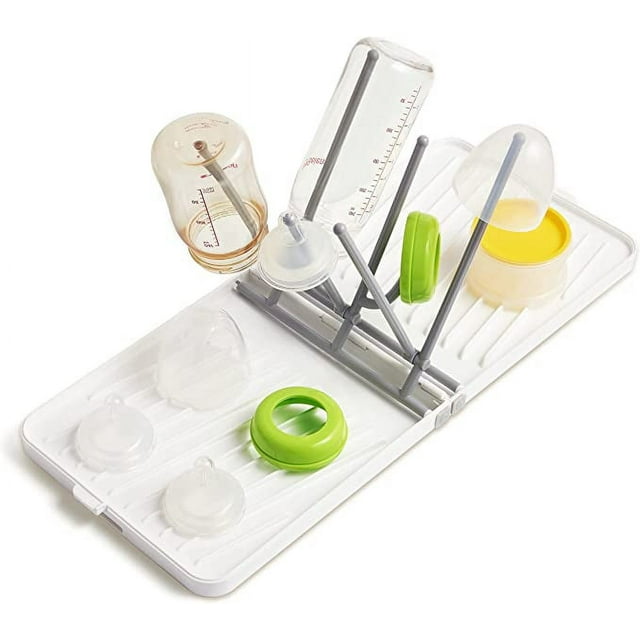 Travel Baby Bottle Drying Rack with Drain Hole, Foldable & Space Saving
