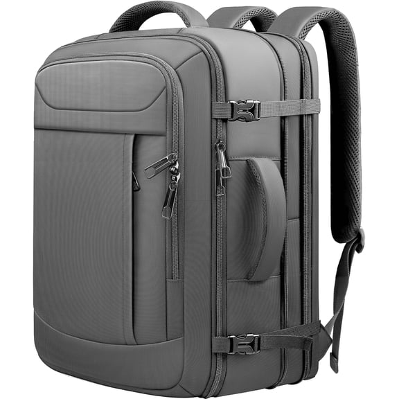 Travel Backpack 40L-50L Expandable, Wet Pocket Carry Daypack, Anti- TSA 18 Inch Laptop Bag for Men Women Flight Approved Weekender Duffel, Grey