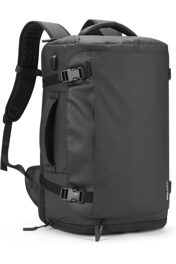 Travel Backpack 40L TSA Friendly Flight Approved Carry- Luggage,  Business Computer Backpack Fits 17.3 Inch Laptop,  Weekender Bag with Shoe Compartment, Black