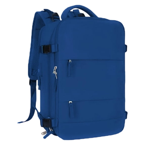 Travel Backpack, 45L Carry On with Laptop Compartment USB Port Waterproof(Blue-1,45x30x20cm)