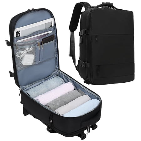 Travel Backpack for Airplane Cabin 45x36x20 for Vueling, EasyJet, Ryanair | Waterproof and Spacious Hand Luggage with Shoe Compartment and USB Port | Multifunctional Anti-Theft Backpack for Travel and