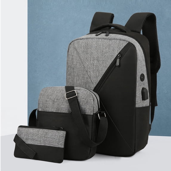 Travel Backpack Backpack Three Piece Set, Large Capacity USB Student Backpack, Suitable For School And Outdoor Travel, Computer Bag For Men And Women With Large Capacity Gift on Clearance