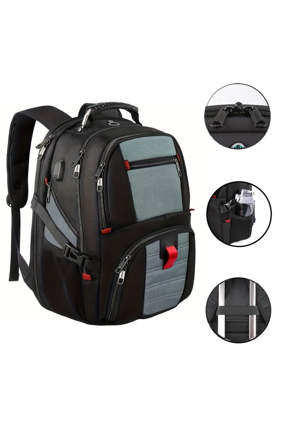 Travel Backpack,Extra Large 50L Laptop Backpack For Men Women,Airline Approved Business Work Bag With USB Charging Port Fits 17 Inch Computer,College Backpack For Teens,Men's Gifts,Travel Accessories