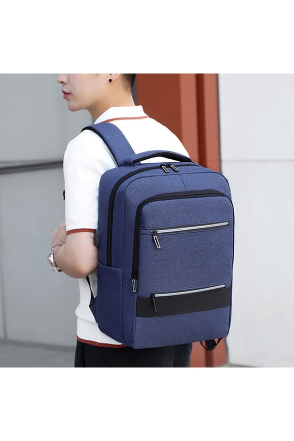 Travel Backpack - Flight Approved Travel Bag for Men and Women, Carry on Luggage for 15.6" Laptop and Travel Essentials for Work, Business, Weekender, College 17.16×12.59×6.29in (Blue)