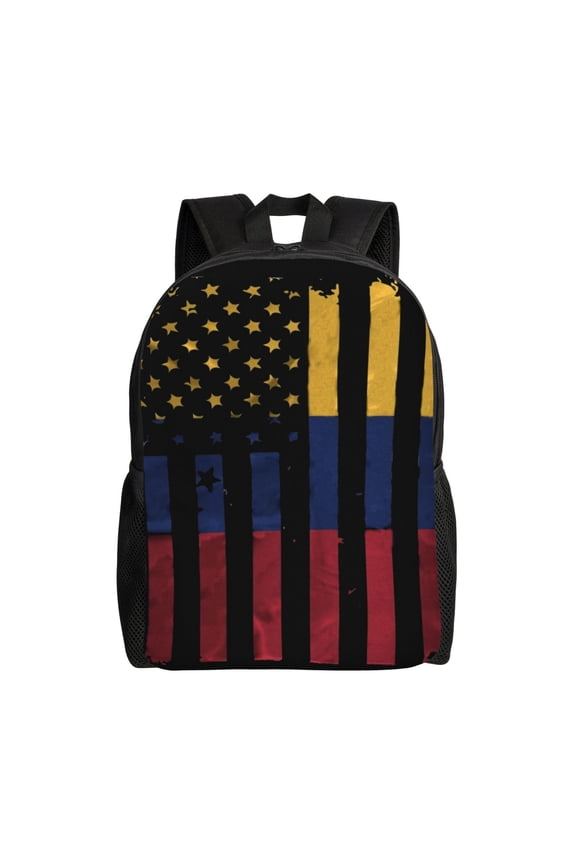 Travel Backpack For Women/Men America Venezuelan Flag Carry On Backpack With Laptop Compartment Travel Backpack