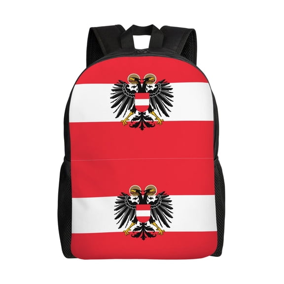 Travel Backpack For Women/Men Austrian Flag Carry On Backpack With Laptop Compartment Travel Backpack