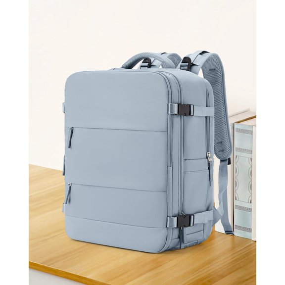 Travel Backpack For Women Men,Carry On Backpack,Hiking Backpack Waterproof Outdoor Sports Rucksack Casual Daypack travel essentialsGray Blue