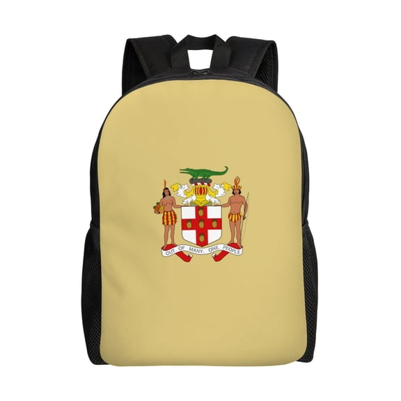 Travel Backpack For Women/Men Coat Of Arms Of Jamaica Carry On Backpack With Laptop Compartment Travel Backpack