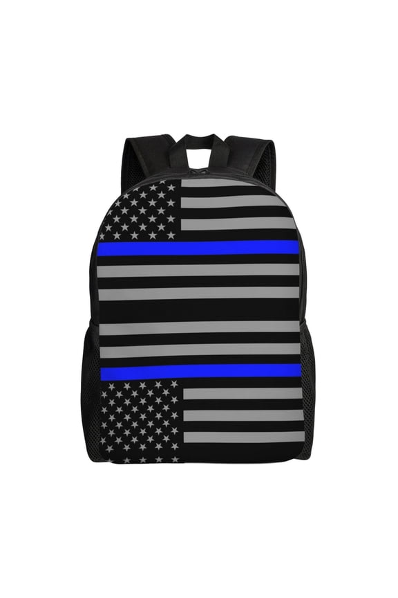 Travel Backpack For Women/Men Distressed Police Style Flag Carry On Backpack With Laptop Compartment Travel Backpack