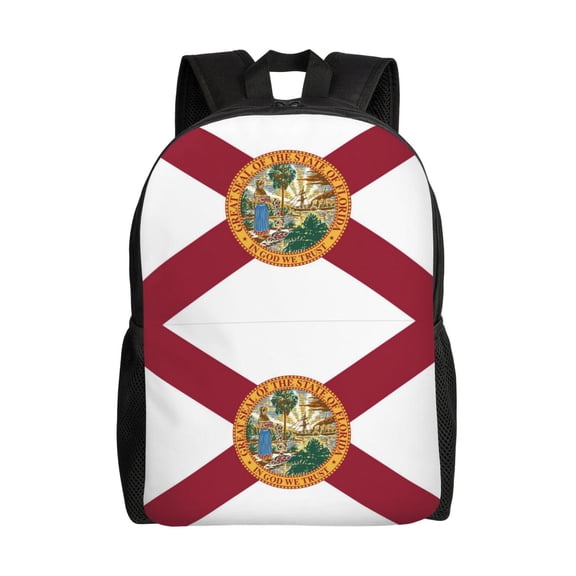 Travel Backpack For Women/Men Florida Flag Carry On Backpack With Laptop Compartment Travel Backpack