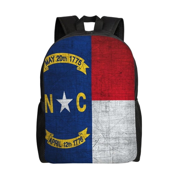 Travel Backpack For Women/Men North Carolina Flag Retro Carry On Backpack With Laptop Compartment Travel Backpack