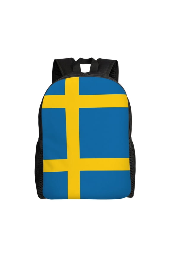 Travel Backpack For Women/Men Swedish Flag Carry On Backpack With Laptop Compartment Travel Backpack
