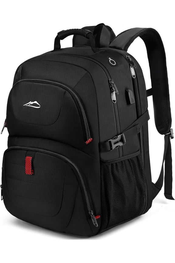 Travel Backpack,  Laptop Backpack School Business Anti  TSA Approved College Work Computer Bag Fits 17 Inch Laptop with USB  Port Bookbag for Women Men(Black)