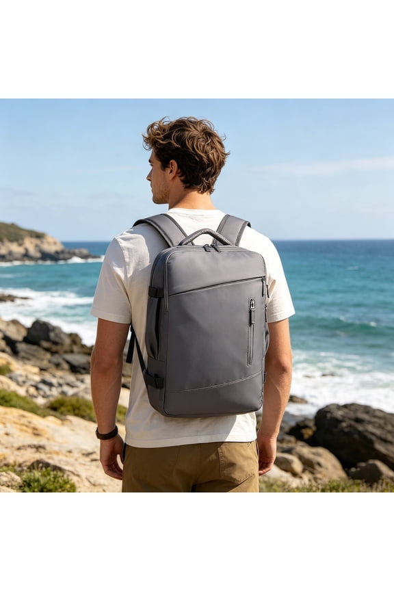 Travel Backpack, Large Capacity Laptop Backpack with Dry Wet Separation Padded Computer Compartment and Water Resistant Design, for Business Travel School Hiking Daily Commute and Weekend Trips