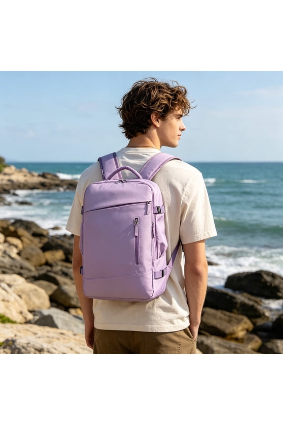 Travel Backpack, Large Capacity Laptop Backpack with Dry Wet Separation Padded Computer Compartment and Water Resistant Design, for Business Travel School Hiking Daily Commute and Weekend Trips