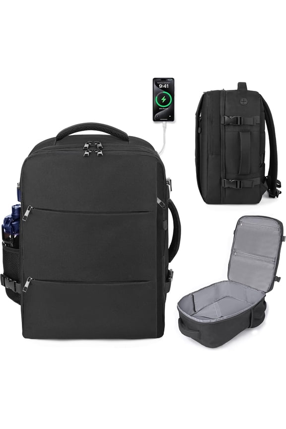 Travel Backpack for Men Women, 18x14x8 inches TSA Approved Carry  Backpack Personal Item Size Airplane Approved Weekender Bag, Water Resistant Lightweight Laptop Daypack for Flight