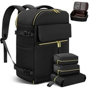 DAKOMM 40L Large Travel Backpack for Women Men, 18.9 Inch Carry on Backpack with 3 Packing Cubes, TSA Personal Item Luggage Daypack Business Laptop Backpack, Waterproof Weekender Essentials Airline Approve