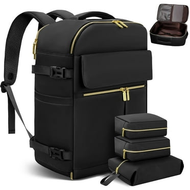 40L Large Travel Backpack for Women Men, 18.9 Inch Carry on Backpack with 3 Packing Cubes, TSA Personal Item Luggage Daypack Business Laptop Backpack, Waterproof Weekender Essentials Airline Approve