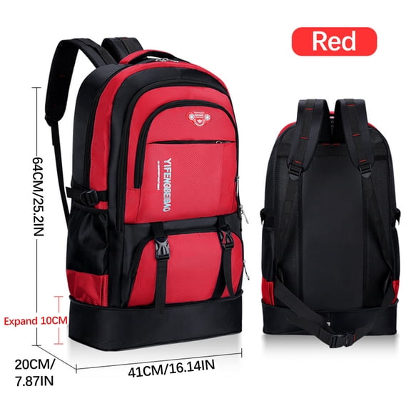 Travel Backpack Mountaineering Hiking Backpack Outdoor Large Capacity Luggage Bag Camping Climbing Travel Bag Waterproof Durable Polyester Pack For Hiking Fishing Adventure