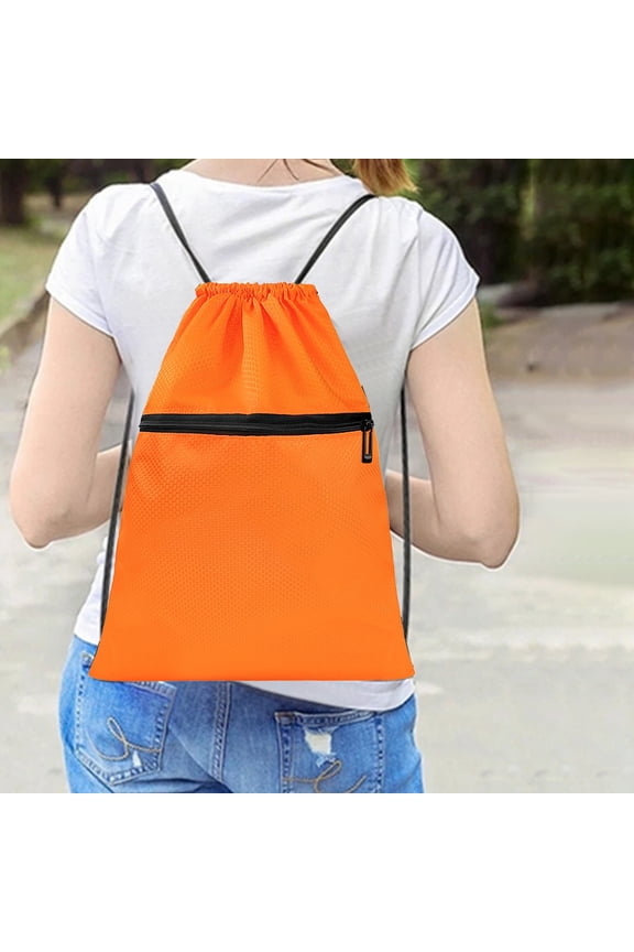 Travel Backpack Multi Functional Waterproof Drawstring Backpack Oxford Cloth With Small Pocket For Fitness Gym Storage Book Bag