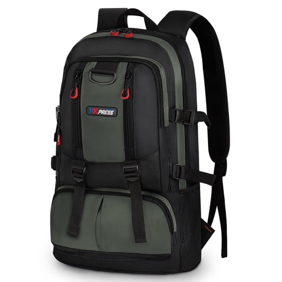Travel Backpack Multi-Pocket Outdoor Hiking Backpack Work Daypack for Men Women, Grey, A12