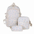 thumbnail image 1 of Travel Backpack Set 17.72" Canvas 3 Piece With Lunch Box Pencil Case (Pink), 1 of 12