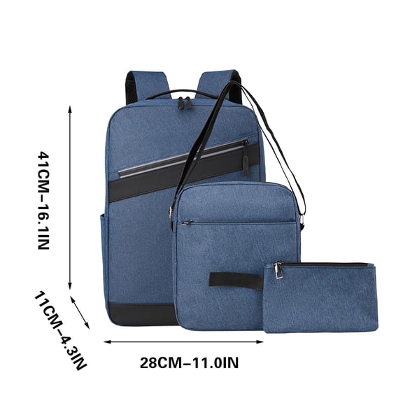Travel Backpack for Women, 40L Carry on Backpack with 3 Packing Bags, 17 Inch Water Resistant Luggage Computer Daypack Weekender Overnight Bag for Men & Women, Blue