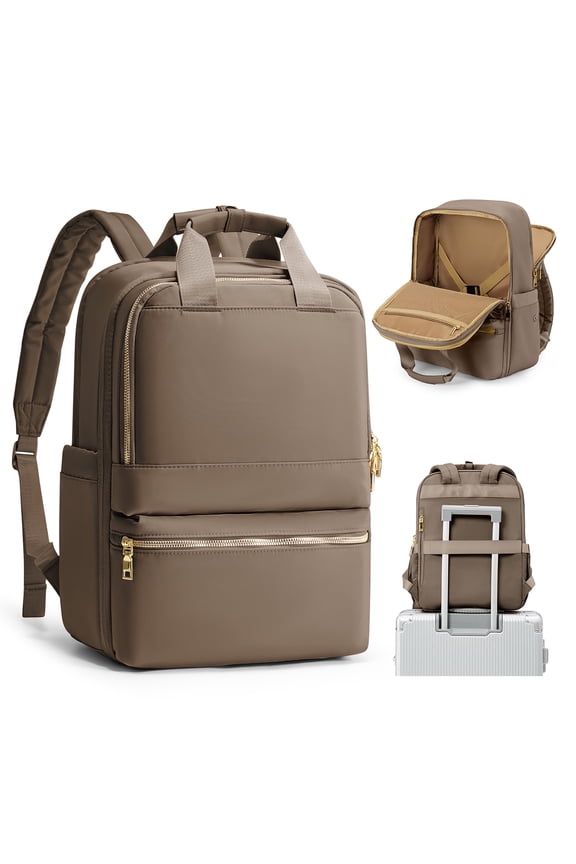 Travel Backpack For Women Men Airline Approved Carry On Bags For Airplanes Dark Brown Laptop Backpack Personal Item Backpack For Traveling On Airplane College Backpack With Laptop Compartment