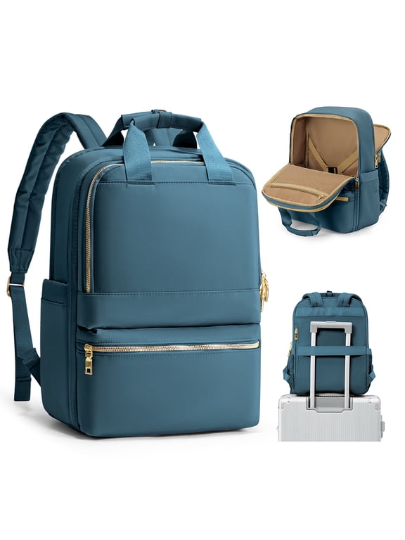 Travel Backpack For Women Men Airline Approved Carry On Bags For Airplanes Peacock Blue Laptop Backpack Personal Item Backpack For Traveling On Airplane College Backpack With Laptop Compartment