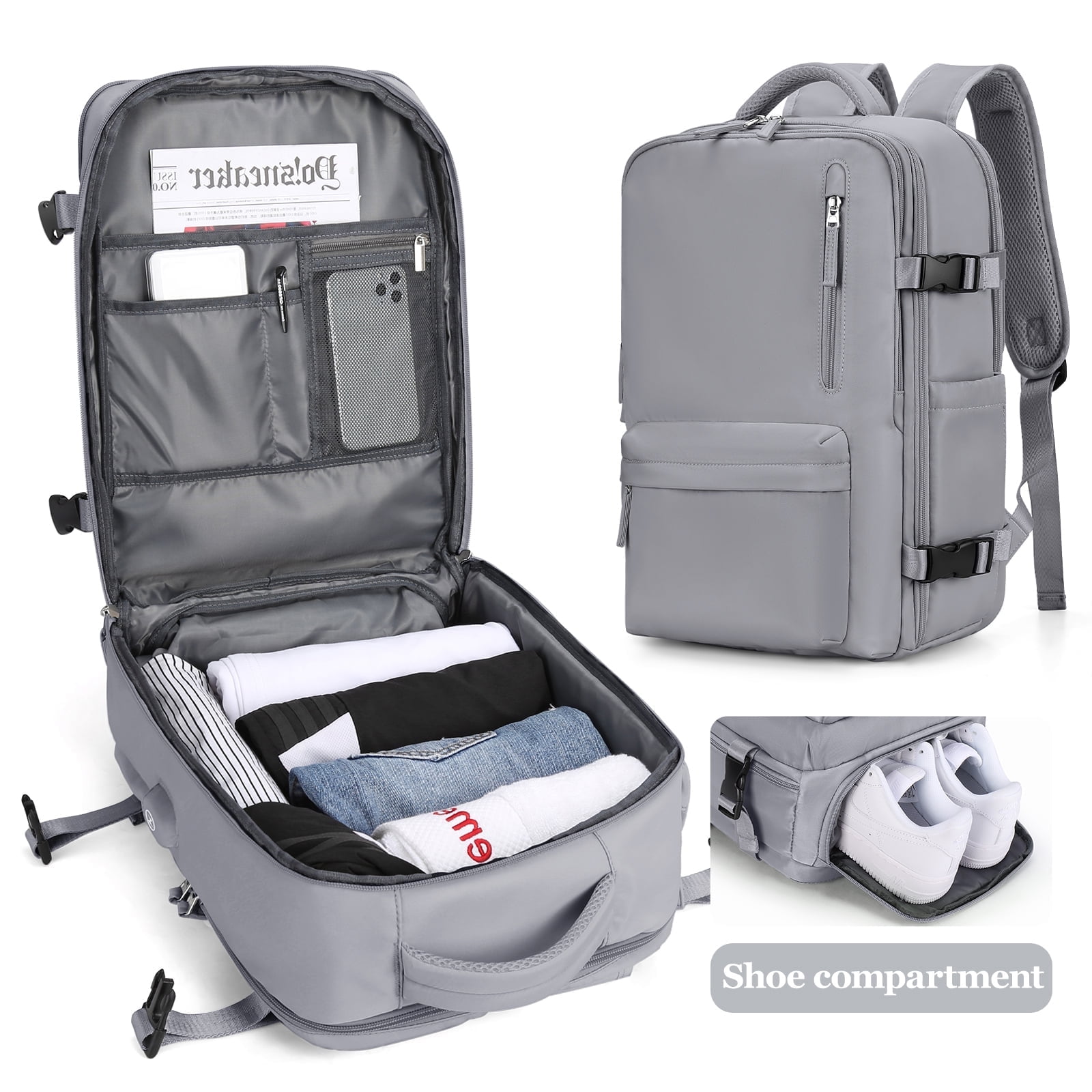 Waterproof Travel Backpack with Shoe Compartment and Kuwait Ubuy