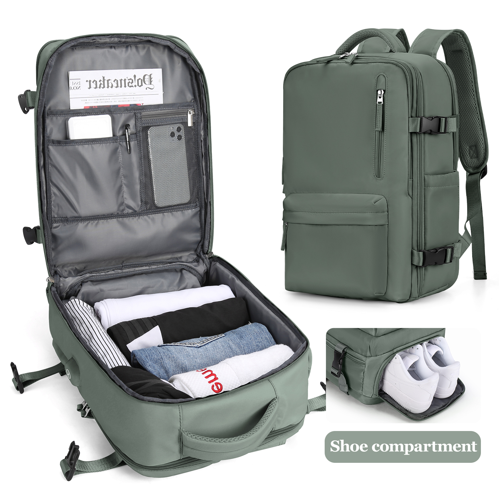 Travel Backpack for Women Men, Carry On Backpack for Traveling on