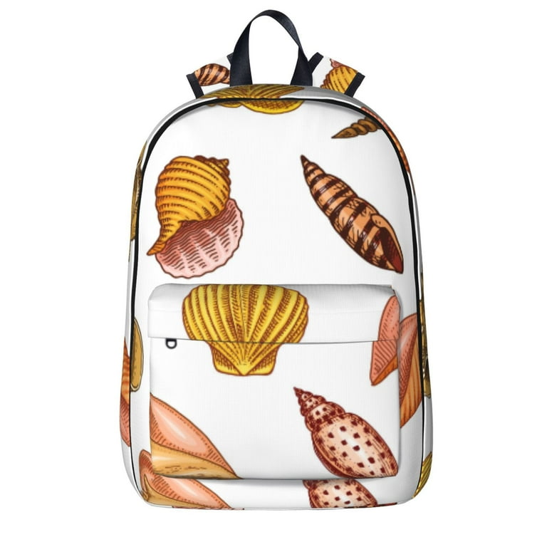 Travel Backpack for Women Men Conch Shells Print No.9025 15.6 Inch Laptop Backpack Lightweight College Back Pack Bookbag Computer Backpacks Work and Travel Walmart