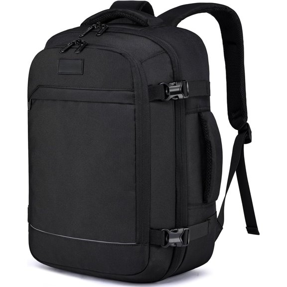 Travel Backpack for Women Men,Flight Approved Carry  Luggage 30L Water Resistant Business Mochila Work Laptop Backpacks Fits TSA 15.6 Inch Computer College Weekender Outdoor Hiking-Black