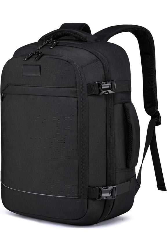 Travel Backpack for Women Men,Flight Approved Carry Luggage 30L Water Resistant Business Mochila Work Laptop Backpacks Fits TSA 15.6 Inch Computer College Weekender Outdoor Hiking-Black