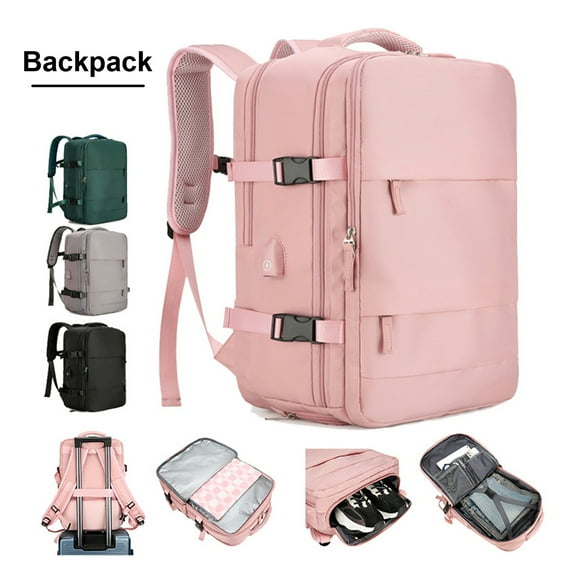 Travel Backpack for Women Men, Flight Approved Carry On Backpack with USB Charging Hole, Lightweight Travel Bag, Waterproof Causal Bookbag for College, Travel, Work