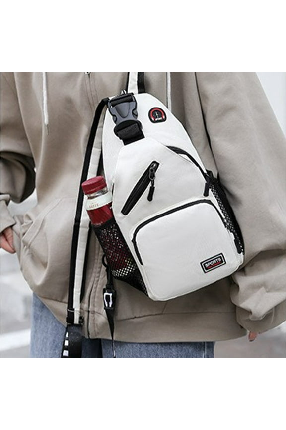 Travel Backpack Zipper Lock Changeable Shoulder/Double Shoulder Strap Bag Messenger Backpack With Headphone Hole With 2 Side Mesh Pockets Strap Backpack Hiking Backp Hiking Backpack