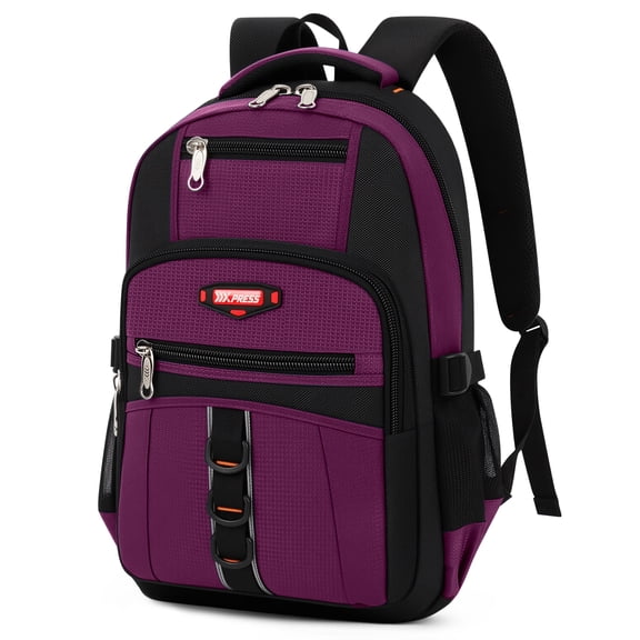 Travel Backpack for Men Women Water-resistant Multi-Pocket Bag Lighweight Casual Work Hiking Daypack School Bookbag, Purple, BP8017