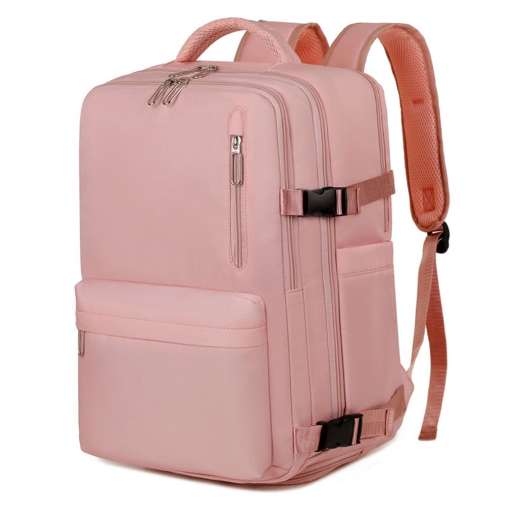 Travel Backpack for Women, 15.6 Inch Laptop Backpack with USB Charging Hole, College Bookbag, Large Capacity Black Computer Backpacks for Work