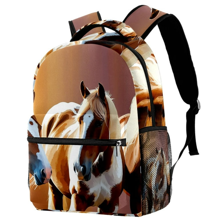 Travel Backpack for Women Backpack for Men Horses Art Style Drawing Walmart
