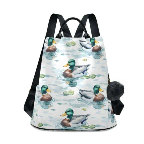 Travel Backpack for Women Large Capacity College Bags Multi-pocket Casual Daypacks 15 Inch Mallard Ducks on Water