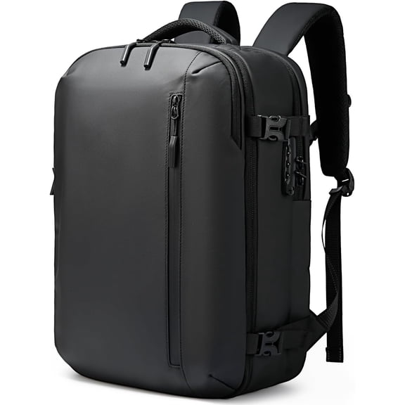 Travel Backpack with 15.6 Inch Laptop Compartment & TSA Lock for Men and Women, Water-Resistant Large Carry-, Flight Approved,Black
