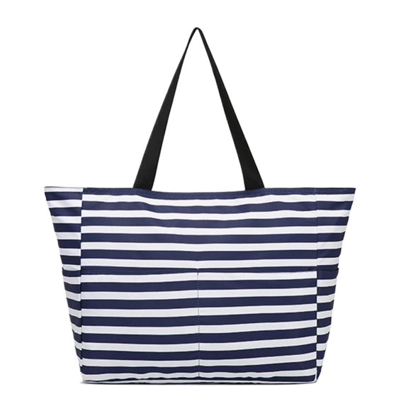 Travel Bag Beach Bag Stripe Handbag Gym Bag Large Capacity Fitness Bag