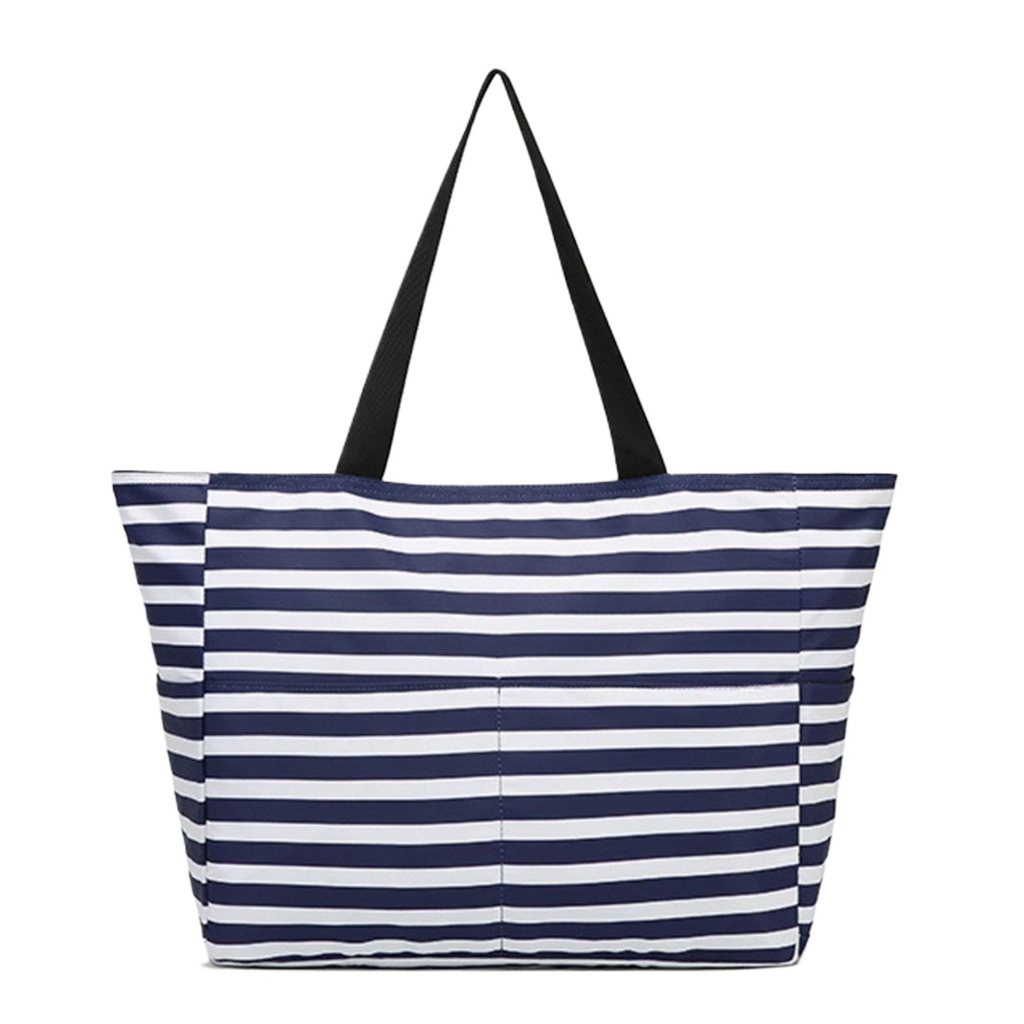 Travel Bag Beach Bag Stripe Handbag Gym Bag Large Capacity Fitness Bag