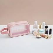 Travel Bag, Bolsa de almacenamiento de cosméticos transparente de gran capacidad, organizador de maquillaje de viaje para hombres y mujeres