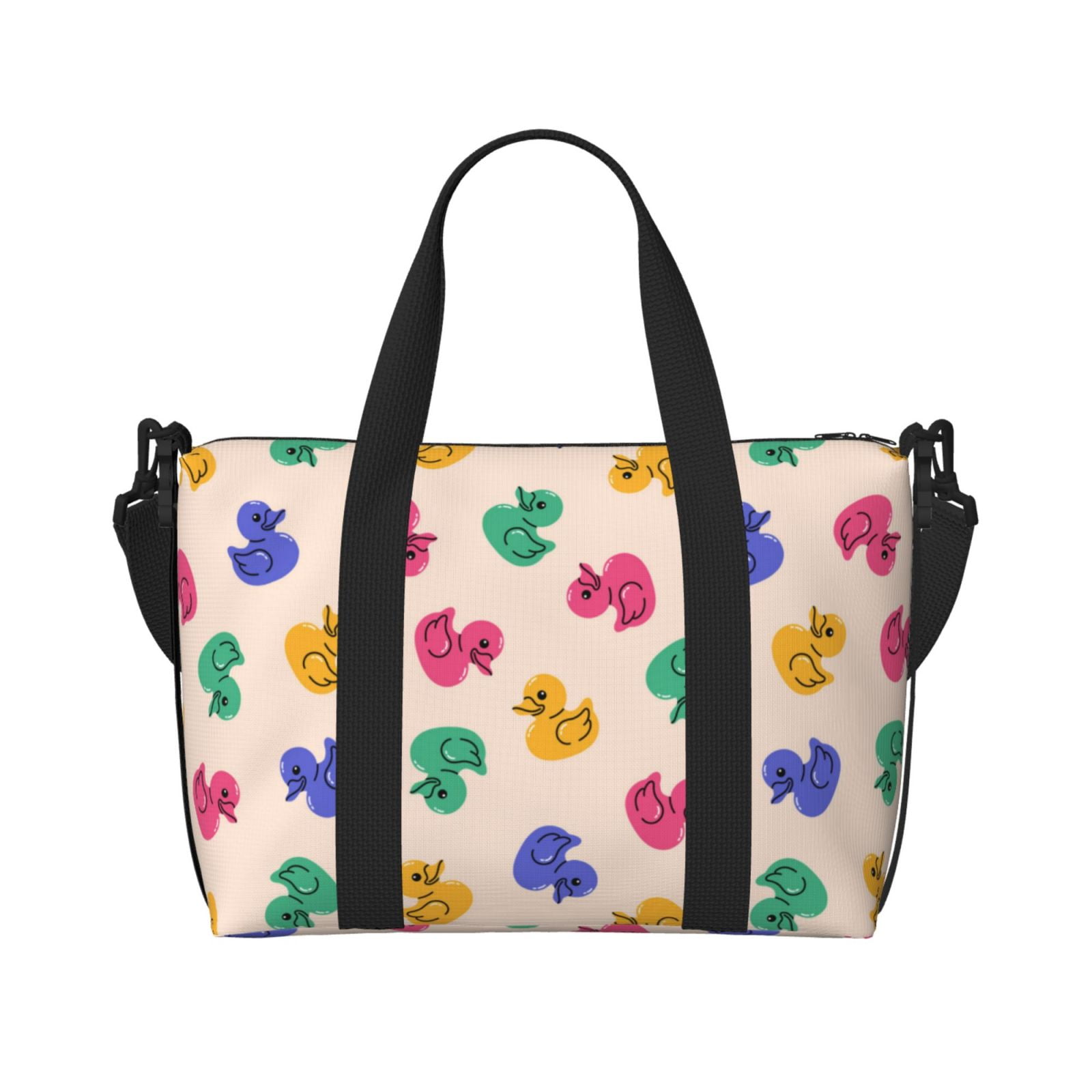 Travel Bag, Cartoon Cute Colorful Duck Carry On Duffle Bags Overnight