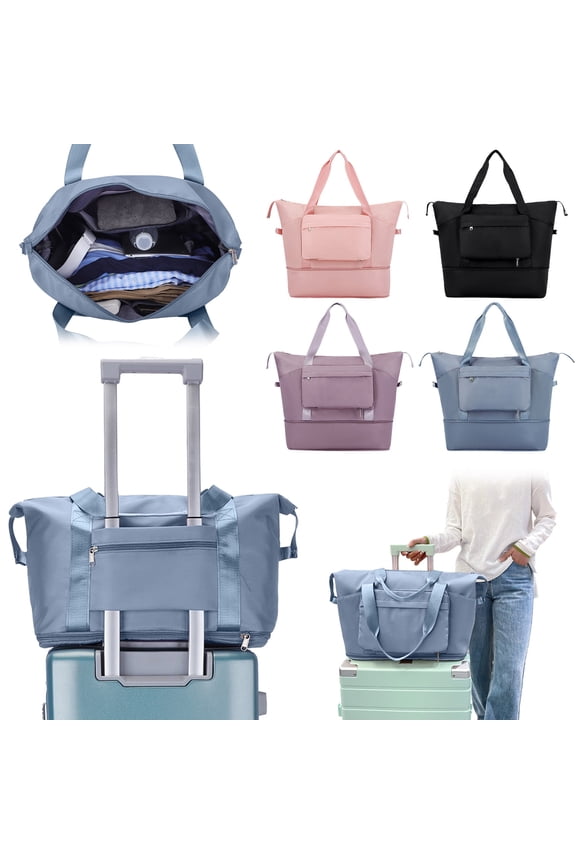 Travel Bag For Hand Luggage, Foldable Travel Bag, Polyester, Wet And Dry Separation, Water-Resistant, Lightweight, Business Travel, Weekend Trips, Gym And Beach Use TOPLIU