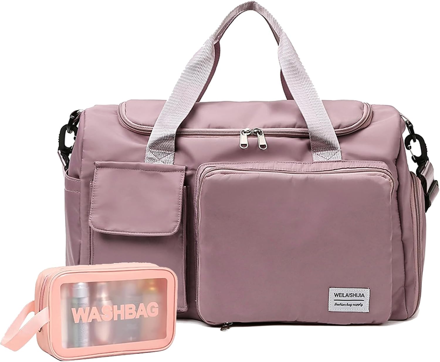 Travel Bag, Large Capacity Folding Travel Bag, Gym Bag with Wet Pocket ...