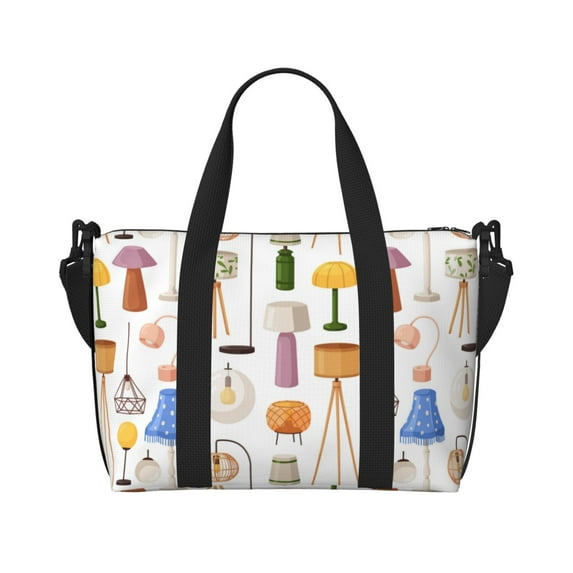 Travel Bag, Light Bulb Pattern Urban Carry On Duffle Bags Overnight Weekender Bags for Women, Personal Item Travel Bag, Travel Essentials Sport Gym Bag for Men Women